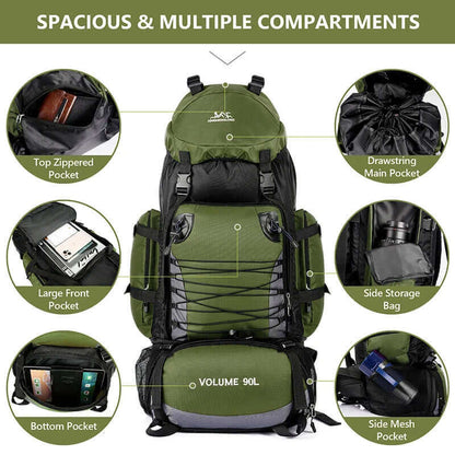 Hiking Backpack w/ Rain Cover 069 64 $ Back Pack Hiking Gear Tac Treasure Shop Tac Treasure Shop