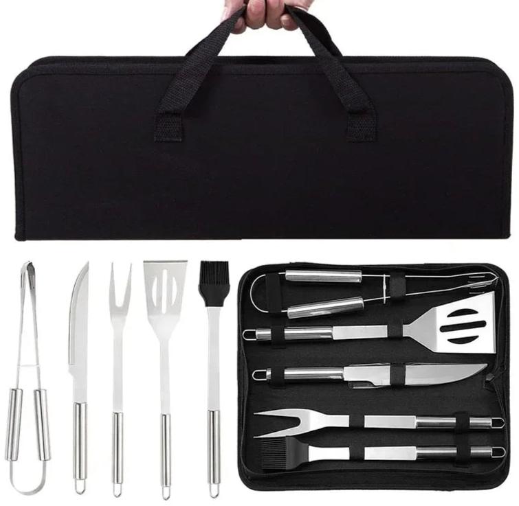 {{Camping Gear {{ Hiking Gear }} }} - {{Tac Treasure Shop }} {{ 5 Piece Utensil set displayed in and out of carrying case}} {{ closed carrying case displayed }}