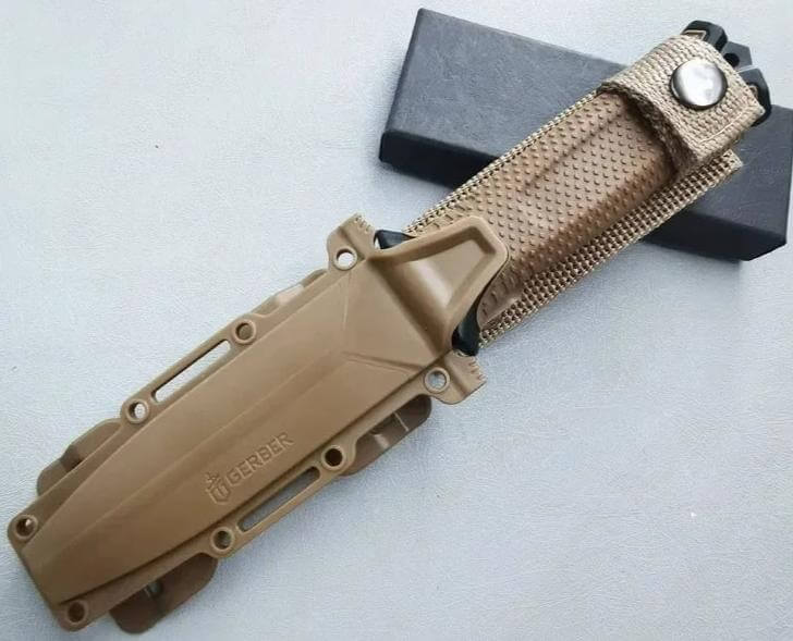 {{Camping Gear {{ Hiking Gear }} }} - {{Tac Treasure Shop }} {{ Tan knife inside sheath}} {{ tan sheath }}